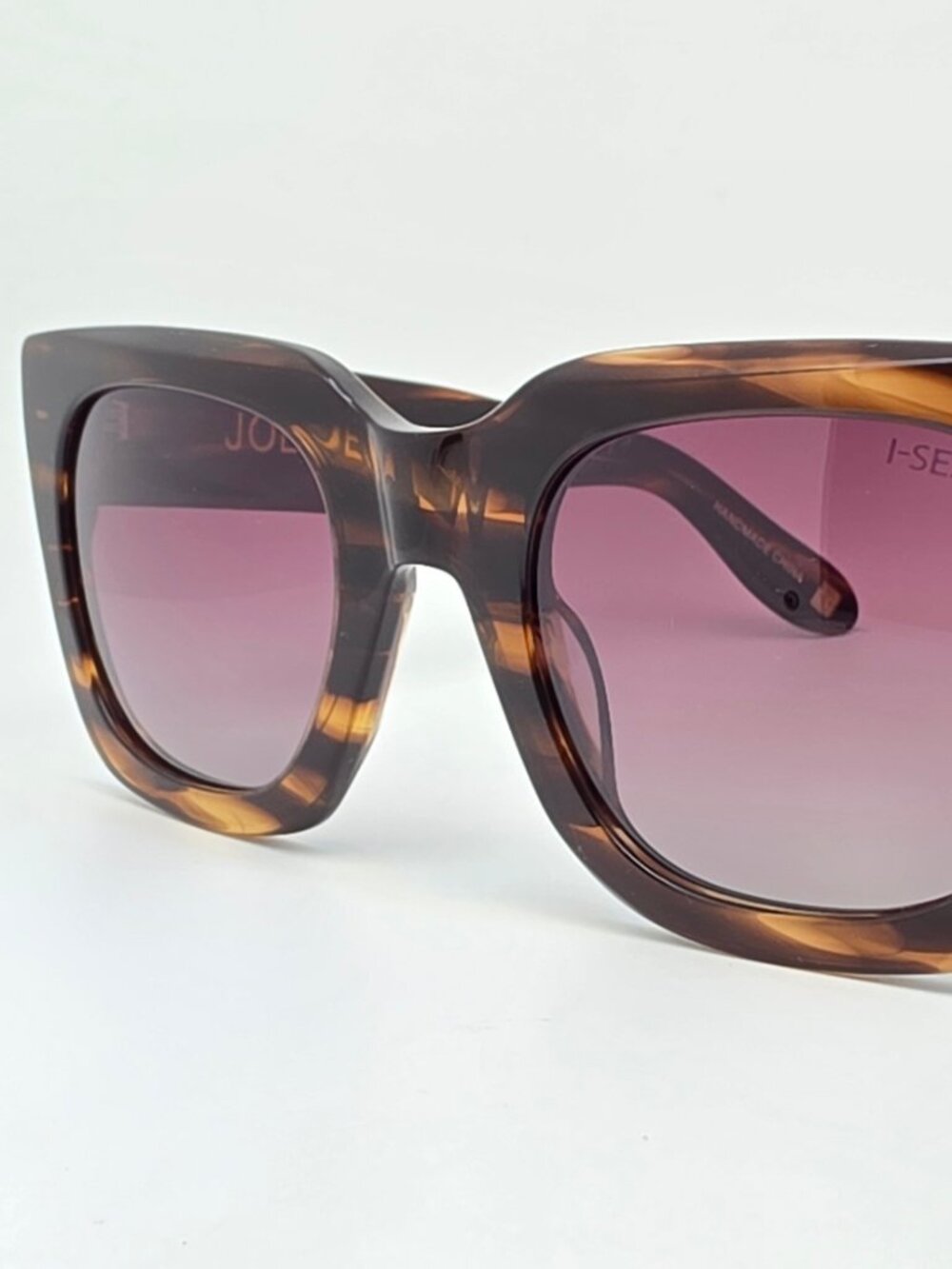 I-Sea Jolene Tiger Stripe Frame Polarized Brown Gradient Lens Cat Eye Sunglasses